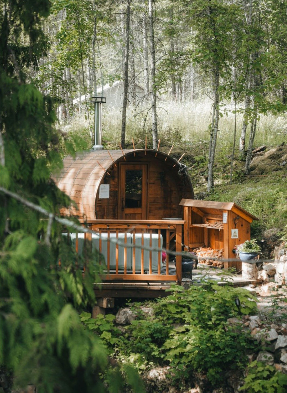 Outdoor sauna at The Sentinel